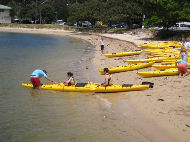 Kayaking at Middle Harbour in Sydney